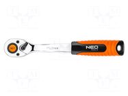 Rattle; 3/8"; with switch; 200mm; Teeth: 90 NEO TOOLS