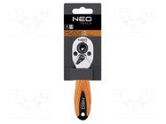 Rattle; 1/4"; with switch; 105mm; screwdriver bits; Teeth: 72 NEO TOOLS