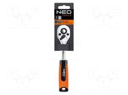 Rattle; with switch; 265mm; Teeth: 45; 1/2" NEO TOOLS
