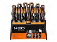 Phillips,slot,Torx®; 37pcs; Screwdriver: universal-set NEO TOOLS