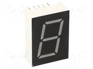Display: LED; 7-segment; 20.4mm; 0.8"; No.char: 1; RGB; cathode OPTOSUPPLY