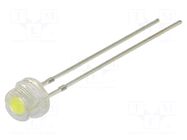 LED; white; 4.8mm; 140°; Front: convex; 11.5÷12VDC; No.of term: 2 OPTOSUPPLY
