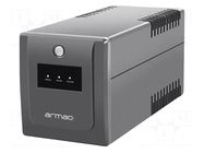 Power supply: UPS; 650W; 1000VA; 195÷255V; 345x146x162mm; 7Ah; 6h ARMAC