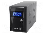 Power supply: UPS; 950W; 1500VA; 195÷255V; 350x120x188mm; 9Ah; 6h ARMAC
