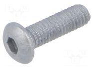 Screw; M3x10; 0.5; Head: button; hex key; HEX 2mm; steel; zinc BOSSARD