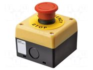 Switch: emergency stop; 22mm; Stabl.pos: 2; NC x2; red; none; IP65 OMRON
