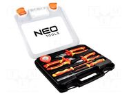 Kit: pliers, insulation screwdrivers; for electricians; 1kV NEO TOOLS