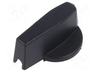 Knob; black; for 65x65mm front plate LOVATO ELECTRIC