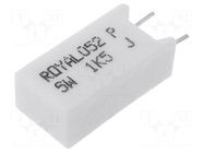 Resistor: wire-wound; cement; vertical,THT; 1.5kΩ; 5W; ±5% ROYALOHM
