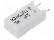 Resistor: wire-wound; cement; vertical,THT; 1.5kΩ; 5W; ±5% ROYALOHM