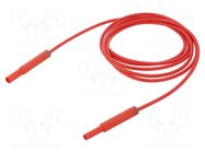 Test lead; 19A; banana socket 4mm,banana plug 4mm; insulated STÄUBLI