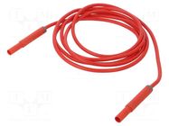 Test lead; 32A; banana plug 4mm,both sides; insulated; Len: 2m STÄUBLI