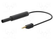 Test leads; 60VDC; 30VAC; 10A; banana socket 4mm,banana plug 2mm STÄUBLI