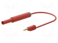 Test leads; 60VDC; 30VAC; 10A; banana socket 4mm,banana plug 2mm STÄUBLI