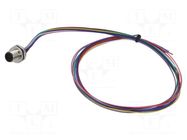 Connector: M12; socket; male; 1.5A; 30V; PIN: 12; IP67; straight LUTRONIC