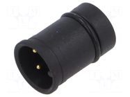 Connector: M12; contact insert; male; 4A; 250V; PIN: 3; IP67 LUTRONIC