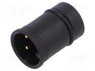 Connector: M12; contact insert; male; 4A; 250V; PIN: 4; IP67 LUTRONIC