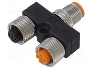 T adapter; PIN: 5; IP67; Y; M12 male,M12 female x2; Polarisation: A LUTRONIC