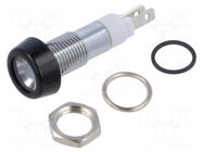 Indicator: LED; recessed; red/green; 6÷7VDC; Ø8mm; IP67; metal SIGNAL-CONSTRUCT