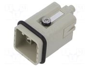 Connector: HDC; contact insert; male; EPIC H-Q; PIN: 12; 10A; 400V LAPP