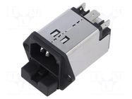 Connector: AC supply; socket; male; 4A; 250VAC; C14 (E); 5220 SCHURTER