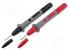 Probe tip; 10A; red and black; Tip diameter: 2mm; Socket size: 4mm AXIOMET
