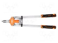 Kit: hand riveting press; for aluminium and steel snap rivets NEO TOOLS