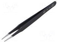 Tweezers; Blade tip shape: rounded; Tweezers len: 120mm; ESD PIERGIACOMI