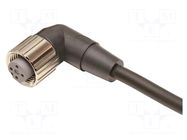 Cable: for sensors/automation; M12; PIN: 5; angled; 2m; PUR; female OMRON