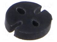 Spacer sleeve; LED; Øout: 3.9mm; ØLED: 3mm; L: 5mm; black; PVC; metric BIVAR