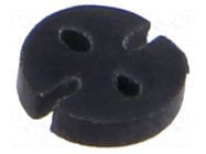 Spacer sleeve; LED; Øout: 3.9mm; ØLED: 3mm; L: 5mm; black; PVC; metric BIVAR
