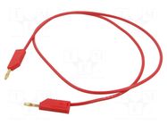 Test lead; 60VDC; 30VAC; 32A; Len: 1m; red; Cond.cross sec: 2.5mm2 HIRSCHMANN T&M