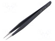 Tweezers; Blade tip shape: sharp; Tweezers len: 120mm; ESD PIERGIACOMI