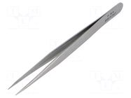 Tweezers; 120mm; for precision works; Blade tip shape: sharp PIERGIACOMI