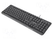 Keyboard; black; USB A; wired,slim,US layout; Len: 1.8m NATEC