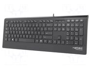 Keyboard; black; USB A; ES layout,wired,slim; PnP; Len: 1.8m NATEC