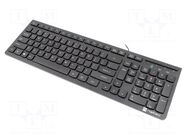 Keyboard; black; USB A; wired,slim,US layout; Len: 1.5m NATEC