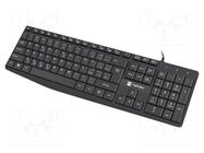 Keyboard; black; USB A; CZ layout,wired,SK layout,slim; Len: 1.8m NATEC