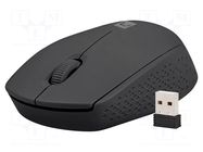 Mouse; black; USB A; wireless,optical; No.of butt: 3; 10m NATEC