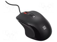 Mouse; black; USB A; optical,wired; PnP,DPI change button,RGB NATEC