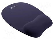 Pad; dark blue; mouse,wrist; Features: gel; 235x195x22mm NATEC