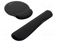 Pad; black; keyboard,mouse,wrist; Features: gel; 250x230x25mm NATEC