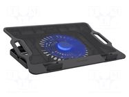 Notebook cooling stand; black; USB A,USB C NATEC