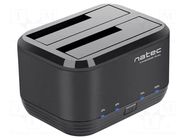 Docking station; USB 3.0; black NATEC