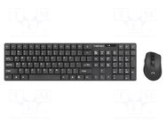 Office kit; black; universal; USB A; wireless,US layout; 10m NATEC