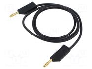 Test lead; 60VDC; 30VAC; 32A; Len: 1m; black; Cond.cross sec: 2.5mm2 HIRSCHMANN T&M