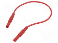 Test lead; 32A; banana plug 4mm,both sides; insulated; Len: 0.25m HIRSCHMANN T&M