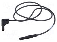 Test lead; 16A; banana plug 4mm,angular banana plug 4mm; Len: 1m HIRSCHMANN T&M