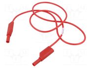 Test lead; 16A; banana plug with axial socket 4mm,both sides HIRSCHMANN T&M