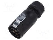 Connector: circular; plug; female; 02; 20A; 500V; PIN: 3; IP67 LUTRONIC